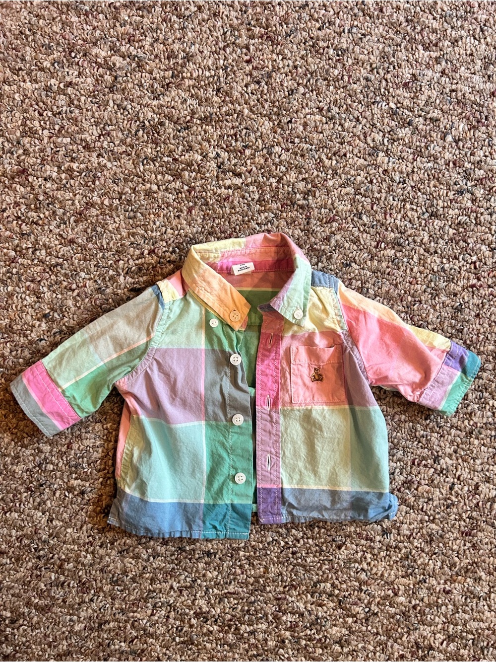 GAP Pastel Plaid Button-Down Shirt in Mint, Pink, Yellow, Lavender, Blue